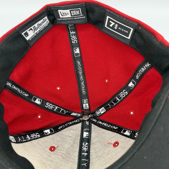 New Era Houston Astros 59FIFTY Fitted Baseball Hat Size 7 3/4.  Red, NWT. - Picture 4 of 16